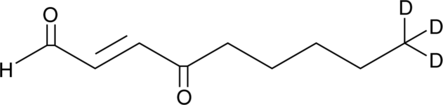 4-ONE-d3 contains three deuterium atoms at the terminal methyl position. It is intended for use as an internal standard for the quantification of 4-ONE by GC- or LC-MS.