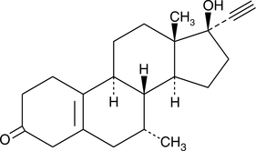 Tibolone is an estrogen-like compound used for the treatment of the symptoms associated with menopausal transition (i.e.