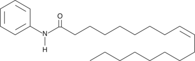 AcylCoA:cholesterol acyltransferase (ACAT) is an intracellular cholesteryl ester synthase tied closely to the absorption of dietary cholesterol.{13122} OA is a weak inhibitor of ACAT with an IC50 of 26 µM.{12463} OA and the related glyceride dioleoyl phenylamino propane 1