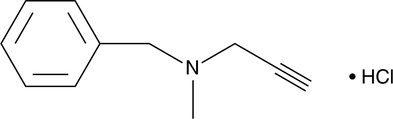 An irreversible inhibitor of MAO (Kis = 15 and 1.8 μM for MAO-A and MAO-B