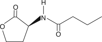 A small diffusible signaling molecule involved in quorum sensing