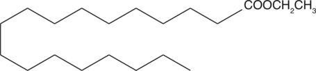 Stearic acid is a saturated fatty acid commonly found in animal and vegetable fats that is frequently used in cosmetics