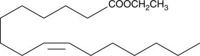 Ethyl palmitoleate is a more lipophilic form of the free acid. It is one of the fatty acid ethyl esters that increase cytosolic Ca2+ concentration leading to pancreatic acinar cell injury due to excessive consumption of ethanol. Ethyl palmitoleate (10-100 µM) in addition to 850 mM ethanol resulted in sustained