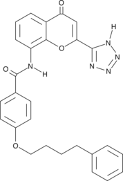 An orally bioavailable CysLT1 receptor antagonist (IC50 = 4.3-7.2 nM); selective for the CysLT1 receptor over the CysLT2 receptor (IC50 = 3