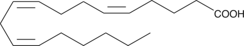 Pinolenic acid is a PUFA found in Korean pine (Pinus orientalis) and maritime pine (Pinus pinaster) seed oils. Both oils have been found to have lipid-lowering properties. A diet containing maritime pine seed oil (MPSO) lowered HDL and ApoA1 levels in transgenic mice expressing human ApoA1. MPSO was found to diminish cholesterol efflux in vitro.{14273} Korean pine seed oil supplements may help in obesity by reduction of appetite. People taking this oil had an increase in the satiety hormones CCK and GLP-1 and a reduced desire to eat.{14280} The activity of the oil is attributed to pinolenic acid. Pinolenic acid is not converted to arachidonic acid metabolically and can reduce arachidonic acid levels in the phosphatidylinositol fraction of Hep-G2 cells from 15.9% to 7.0%.{8724}