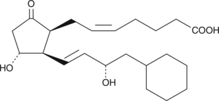 8-iso-16-cyclohexyl-tetranor PGE2 is a synthetic analog of 8-iso PGE2. There are no published studies on the pharmacological properties of 8-iso-16-cyclohexyl-tetranor PGE2.