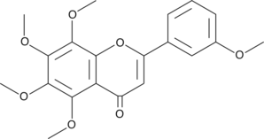 A polymethoxylated flavone isolated from citrus peels; inhibits signaling in cancer cells