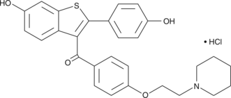 A selective estrogen receptor modulator; binds to the estrogen receptor (IC50 = 0.4 nM); exhibits estrogenic activity in bone cells without stimulating breast or endometrial tissue; guards endothelial cells obtained from rat aortic rings against oxidative insult at 1 µM and lowers serum cholesterol in ovariectomized rodents (ED50 = 0.2 mg/kg); inhibits Kv4.3 (IC50 = 2 µM)