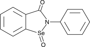 Formed by the oxidation of ebselen; lacks antioxidant acitivity