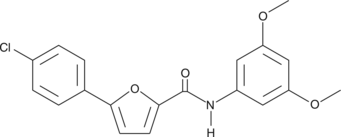 A sodium channel blocker with high-affinity and selectivity for inhibiting human Nav1.8 sodium channels (IC50 = 8 nM when stimulated at half-maximal inactivation and IC50 = 79 nM at a resting state); dose dependently reduces behavioral responses in a variety of neuropathic and inflammatory pain models