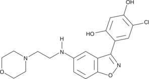 An Hsp90 inhibitor (IC50 = 30 nM in a fluorescence polarization assay); selective for Hsp90 over a panel of kinases (IC50s = >20 µM); inhibits the proliferation of HCT116