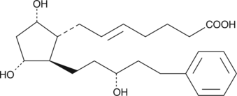 An isomer of latanoprost (free acid) wherein the double bond between carbons 5 and 6 has been changed from cis (Z) to trans (E); intended primarily as an analytical standard