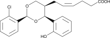 A potent antagonist of the thromboxane A2 receptor (TP) that blocks contraction of isolated guinea pig trachea induced by U-46619 (Kd = 0.398 nM)