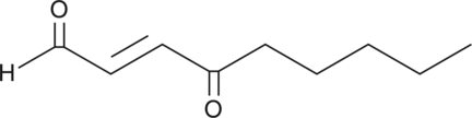 A lipid peroxidation product; actively modifies histidine and lysine residues on proteins and causes protein cross-linking