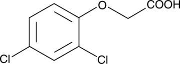 A synthetic auxin used as a supplement in plant cell culture media; an active ingredient in herbicides that controls root elongation and cell production by disrupting the actin cytoskeleton