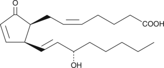 One of several isoprostanes produced from peroxidation of arachidonic acid esterified in phospholipids