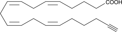 A form of arachidonic acid with an ω-terminal alkyne; can be used in click chemistry linking reactions to tag arachidonic acid as well as metabolites and derivatives