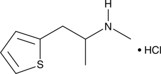 A structural analog of methamphetamine in which the phenyl group has been replaced with thiophene; intended for forensic and research applications