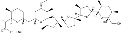 An antibiotic derived from S. hygroscopicus that acts as a potassium ionophore promoting K+/H+ exchange across mitochondrial membranes; used as a research tool to disrupt intracellular H+ and K+ concentration