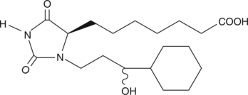 BW 246C is the less active C-8 diastereomer of the DP1 receptor agonist BW 245C.{3128