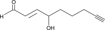 A form of 4-HNE with a terminal alkyne; for use in linking reactions (click chemistry) for detection of 4-HNE-modified DNA and proteins