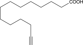 A form of the 14-carbon myristic acid with an ω-terminal alkyne group; can be used in linking reactions utilizing click chemistry