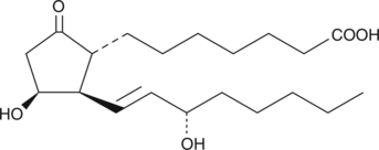 11β-PGE1 is an epimerized form of PGE1 at the C-11 position. 11β-PGE1 is a less potent isomer of PGE1. It is 13% and 3.6% as potent as PGE1 in contracting the rat uterus and guinea pig ileum