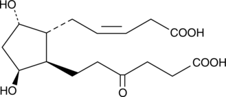 A major urinary metabolite of PGD2 with a unique lower sidechain that readily undergoes reversible cyclization; used as a biomarker to assess endogenous production of PGD2