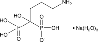 A nitrogen-containing bisphosphonate that is commonly used in the treatment of osteoporosis and other metabolic bone diseases; inhibits bone resorption in vitro with an IC50 value of 2 nM