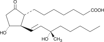 15(S)-15-methyl PGE1 is a metabolically stable synthetic analog of PGE1. In sharp contrast to the bronchodilatory effects of PGE1