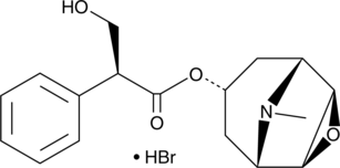 A tropane alkaloid and muscarinic receptor antagonist that can be used to induce memory impairment in animals; prevents motion sickness