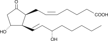 8-iso PGE2 is one of several isoprostanes produced from arachidonic acid during lipid peroxidation.{1943} It is a potent renal vasoconstrictor in the rat.{1943