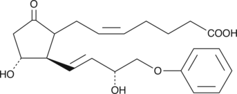 16-phenoxy tetranor PGE2 is the free acid form of sulprostone formed by the hydrolysis of the methylsulfonamide bond.{3387} 16-phenoxy tetranor PGE2 is a minor metabolite of sulprostone found in human plasma after parenteral administration of the drug.{3387}