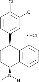 A tetraline that inhibits monoamine transporters with selectivity for the serotonin transporter (IC50s = 70