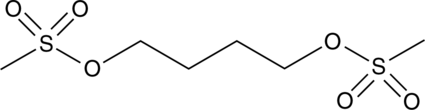 An alkyl sulfonate that acts as an alkylating antineoplastic agent; forms both intra- and interstrand crosslinks on DNA