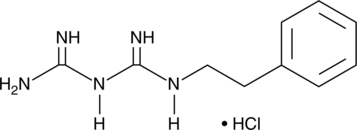 Biguanide derivative that improves insulin sensitivity and decrease insulin resistance by inhibiting complex 1 of the mitochondrial respiratory chain and inducing AMPK-dependent signaling; inhibits peripheral glucose oxidation