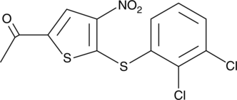 A trisubstituted thiophene that selectively inhibits USP7 and the closely related USP47 (EC50s = 4.2 and 4.3 μM