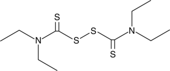 A copper and zinc chelator and an irreversible inhibitor of aldehyde dehydrogenase (IC50 = 0.1 mM); targets the ubiquitin-proteasome pathway