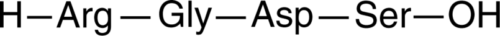 A tetrapeptide found on fibronectin