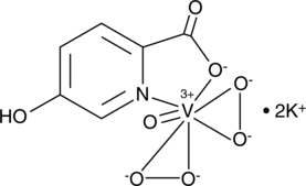 A bisperoxovanadium compound that selectively inhibits PTEN (IC50 = 14 nM); also inhibits the vascular endothelial protein tyrosine phosphatase