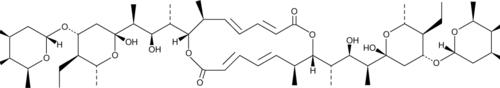 A macrodiolide antibiotic that displays anti-protozoal activity against both Plasmodium and Trypanosoma (IC50s = 370 and 460 ng/ml