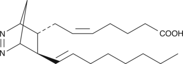 A stable analog of PGH2 that inhibits both PGI and TX synthases with more selectivity towards PGI synthase; a partial agonist at TP receptors