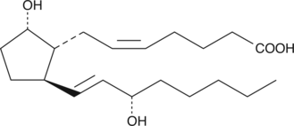 11-deoxy PGF2α is a synthetic analog of PGF2α. It is a more potent agonist than PGF2α at inducing smooth muscle contractions of rabbit aorta