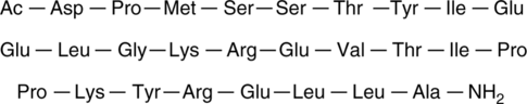 An acetylated synthetic peptide from human calpastatin that strongly inhibits both calpains I and II but not papain or trypsin