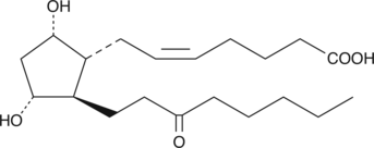 Prominent plasma metabolite of PGF2α in the 15-hydroxy PGDH pathway