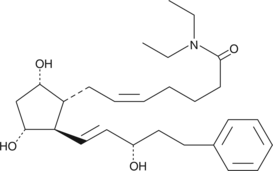 An F-series PG analog in which the C-1 carboxyl group has been modified to an N-diethyl amide; dialkyl amides such as a 17-p-PGF2α-NEt2 are inert to corneal amidase activity