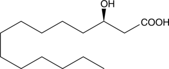 A form of the myristic acid that is found in the lipid A component of some Gram negative bacteria