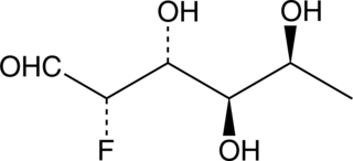 A fluorinated fucose analog that can be metabolized inside the cell to a substrate-based inhibitor of fucosyltransferases