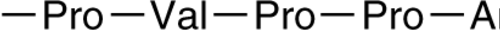 A synthetic peptide that contains the sequence PVPPR