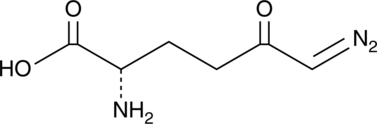 A glutamine analog that inhibits glutaminases (Ki = 6 µM) and other glutamine-utilizing enzymes